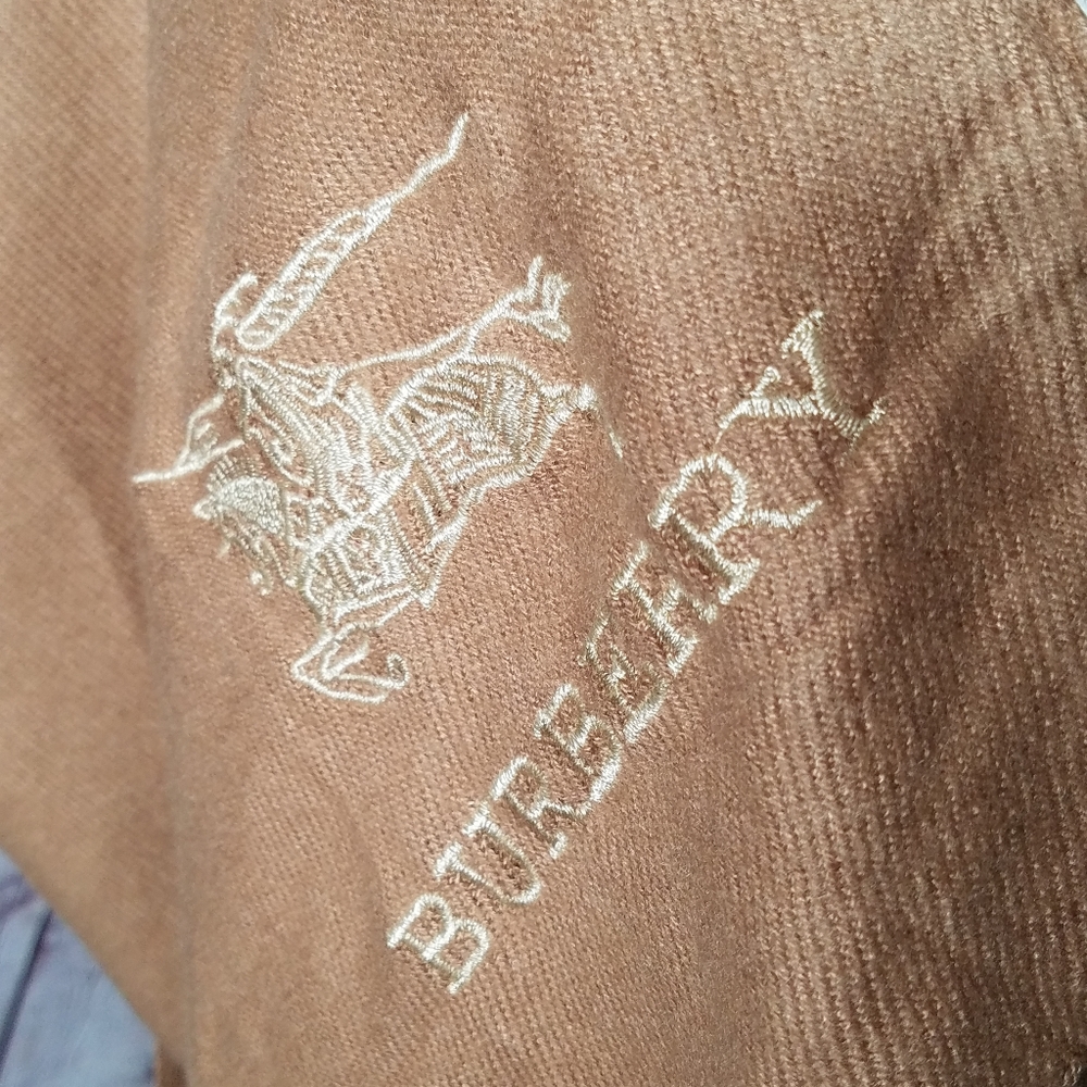 Burberry Virgin Wool Scarf Winter Classic Fringe - Picture 5 of 6